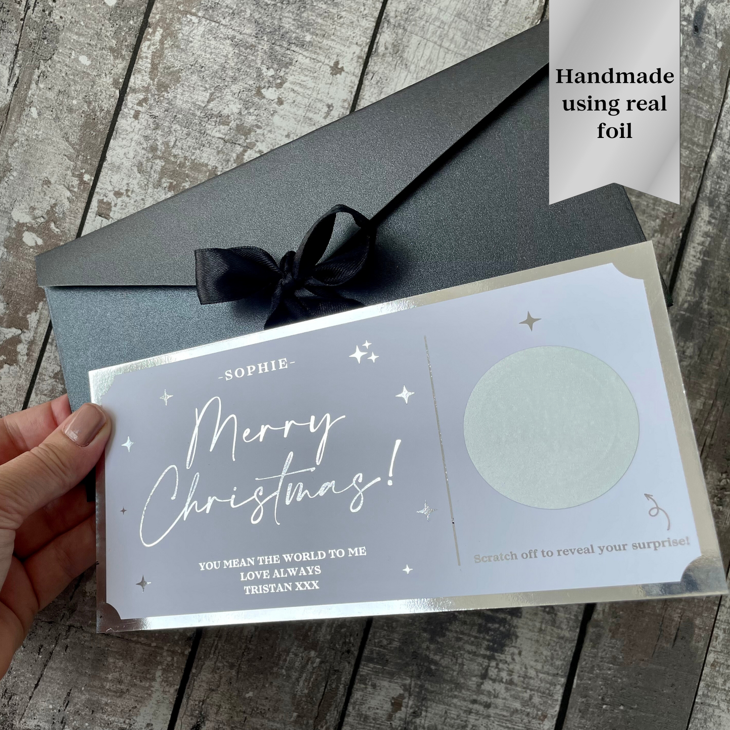 Silver Christmas | Personalised Scratch Cards