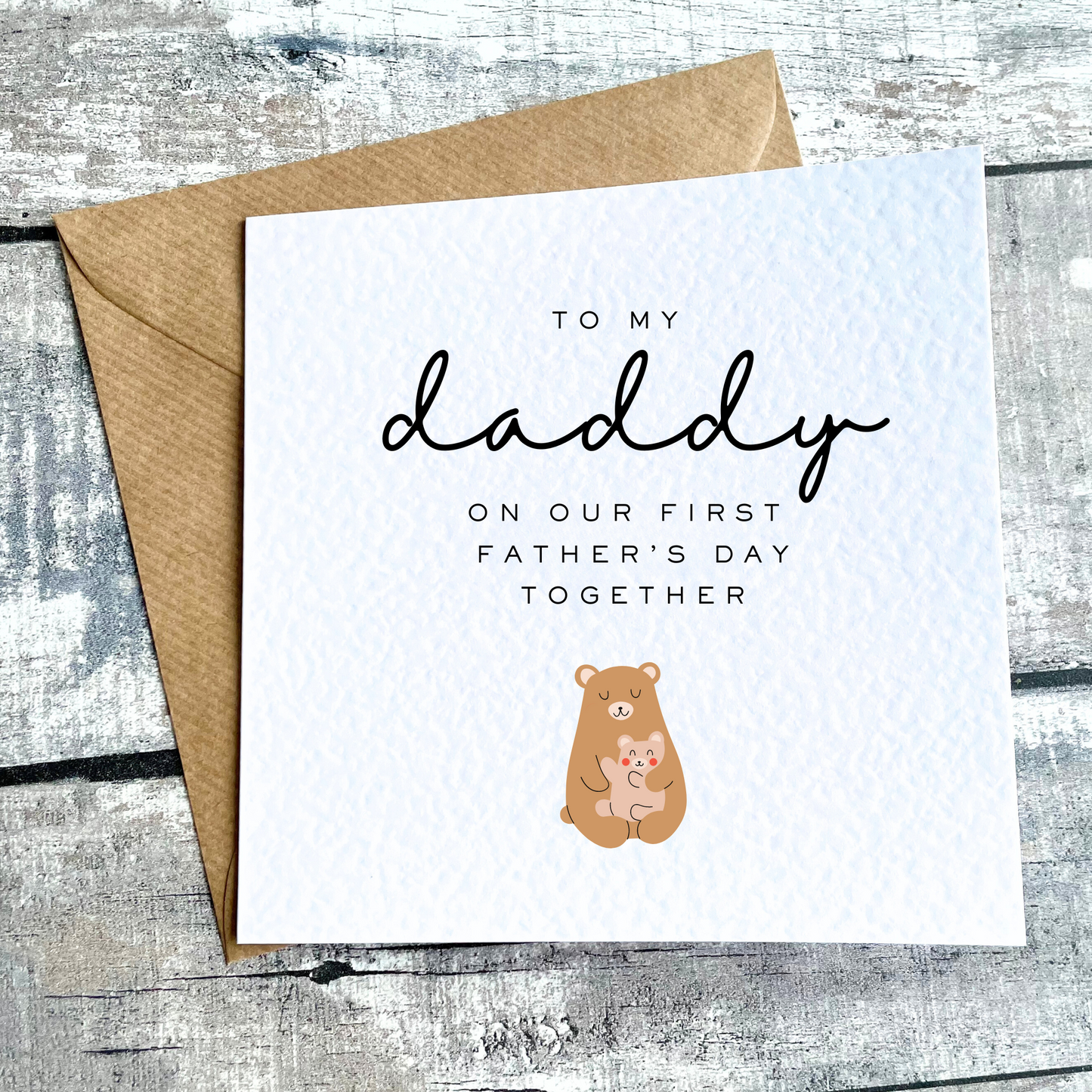 First Father's Day Card with bear image