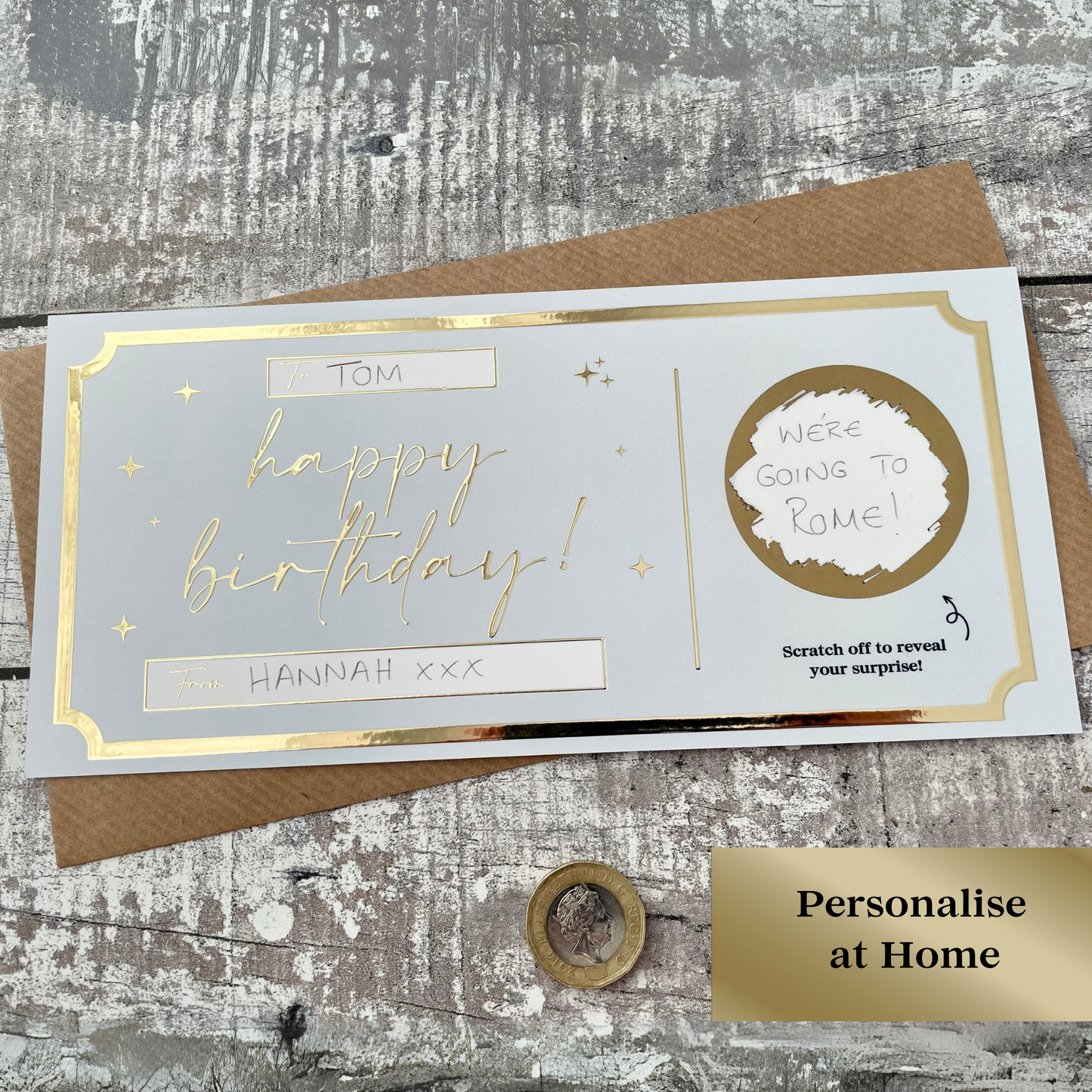 Personalise at Home | Birthday Scratch Card