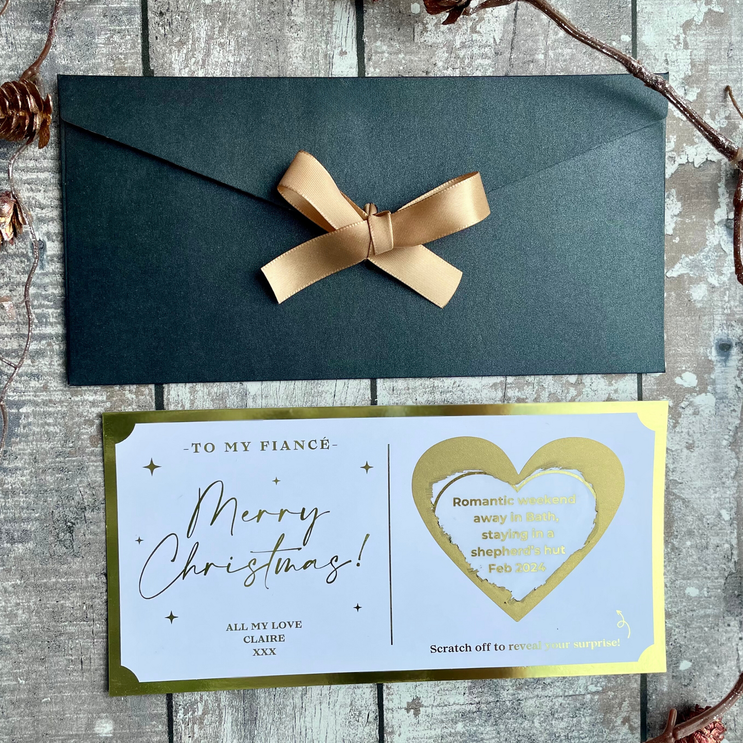 Christmas Heart | Personalised Scratch Cards