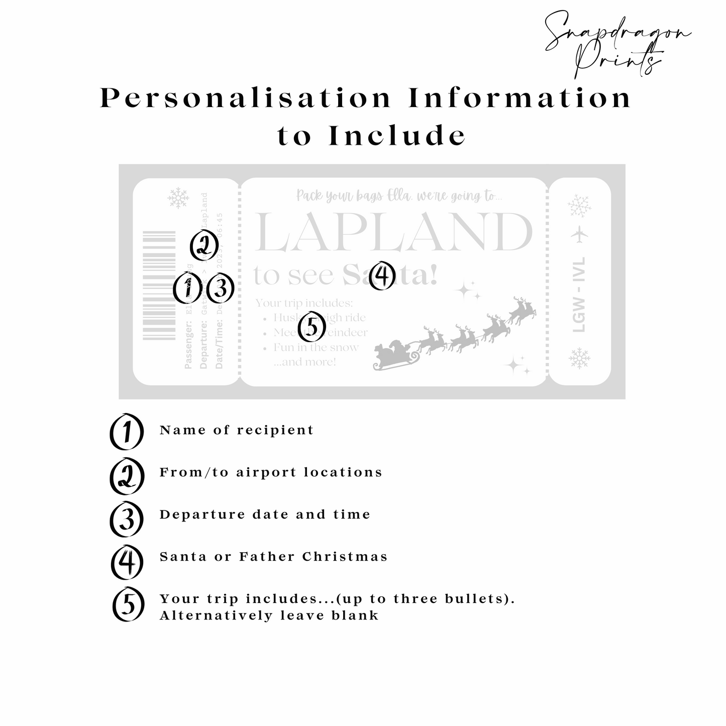 Lapland Boarding Pass, Lapland Ticket