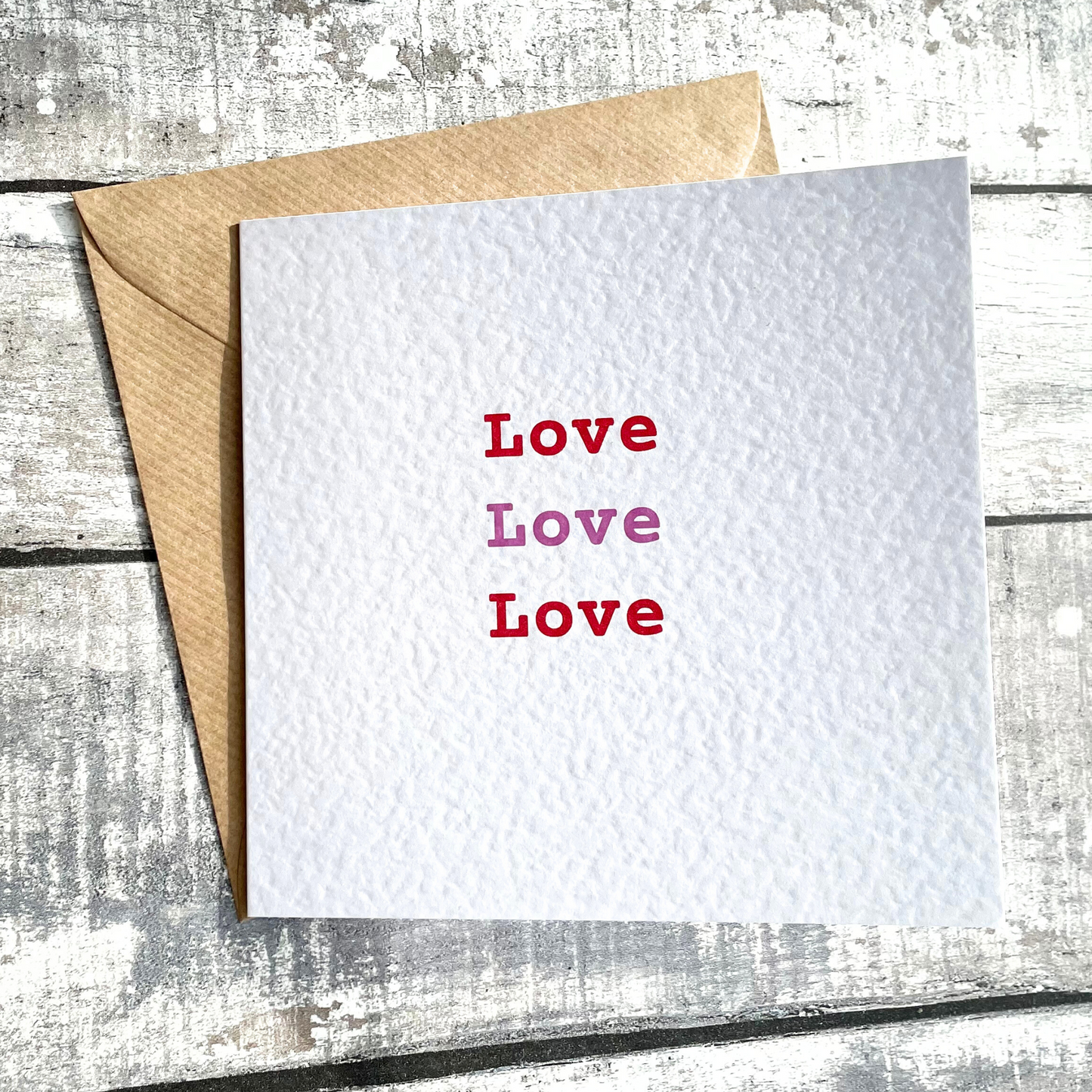 Love Love Love | Valentine's Day Card | Anniversary Card