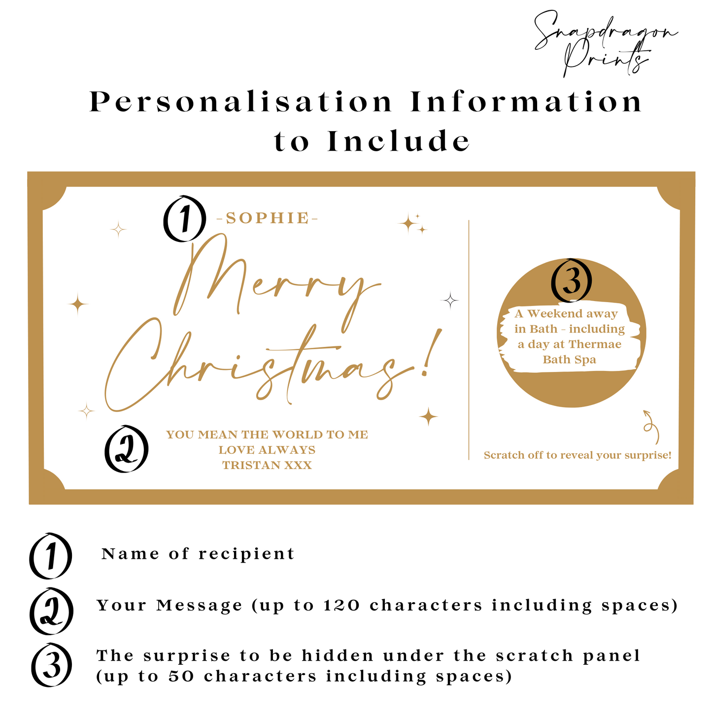 Merry Christmas | Personalised Scratch Cards