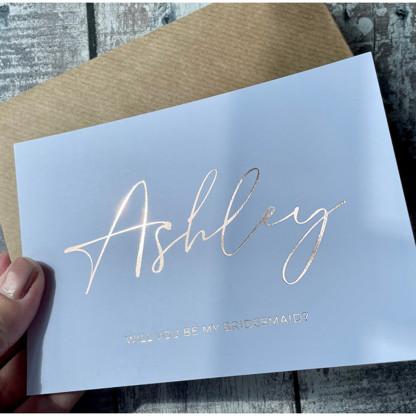 Bridesmaid Proposal Card, Foil Will You Be My Bridesmaid Card