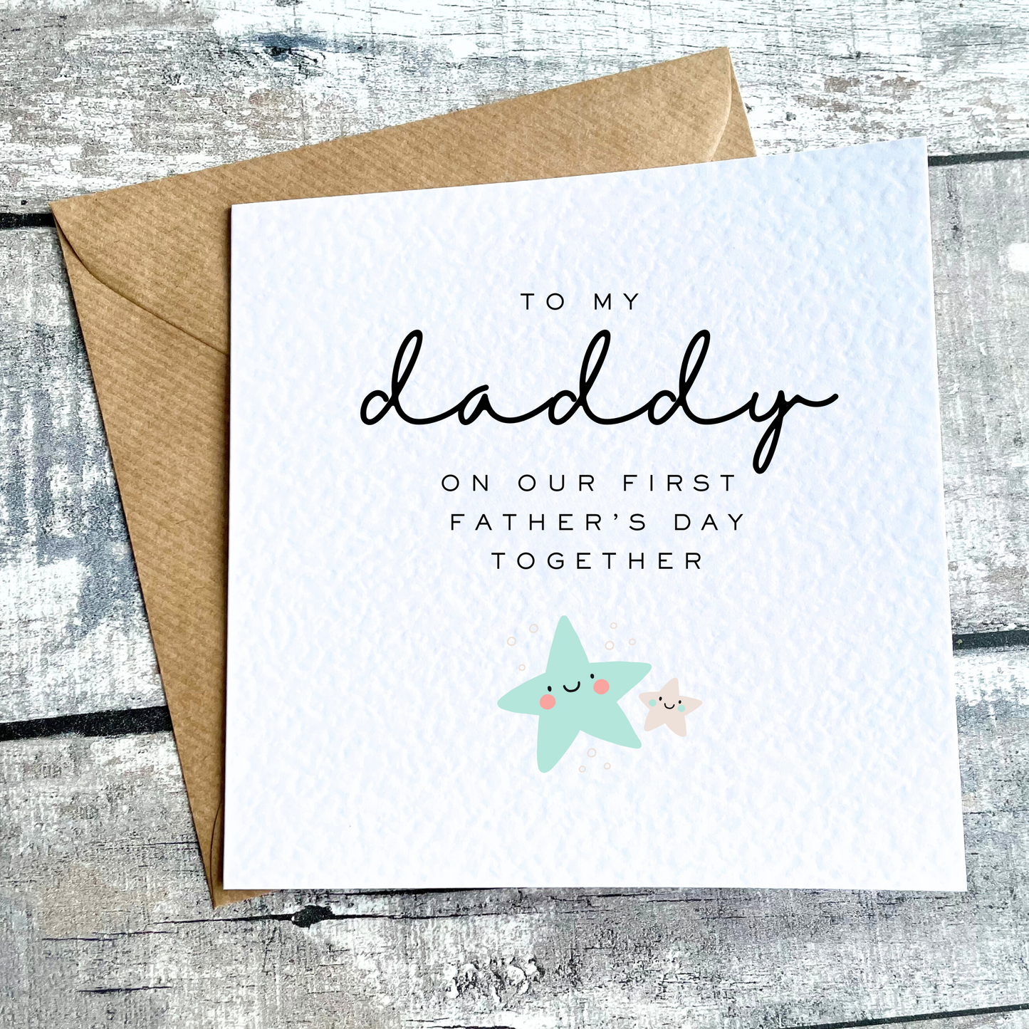 Starfish First Father's Day Card | 1st Father's Day | To Daddy | From Baby |