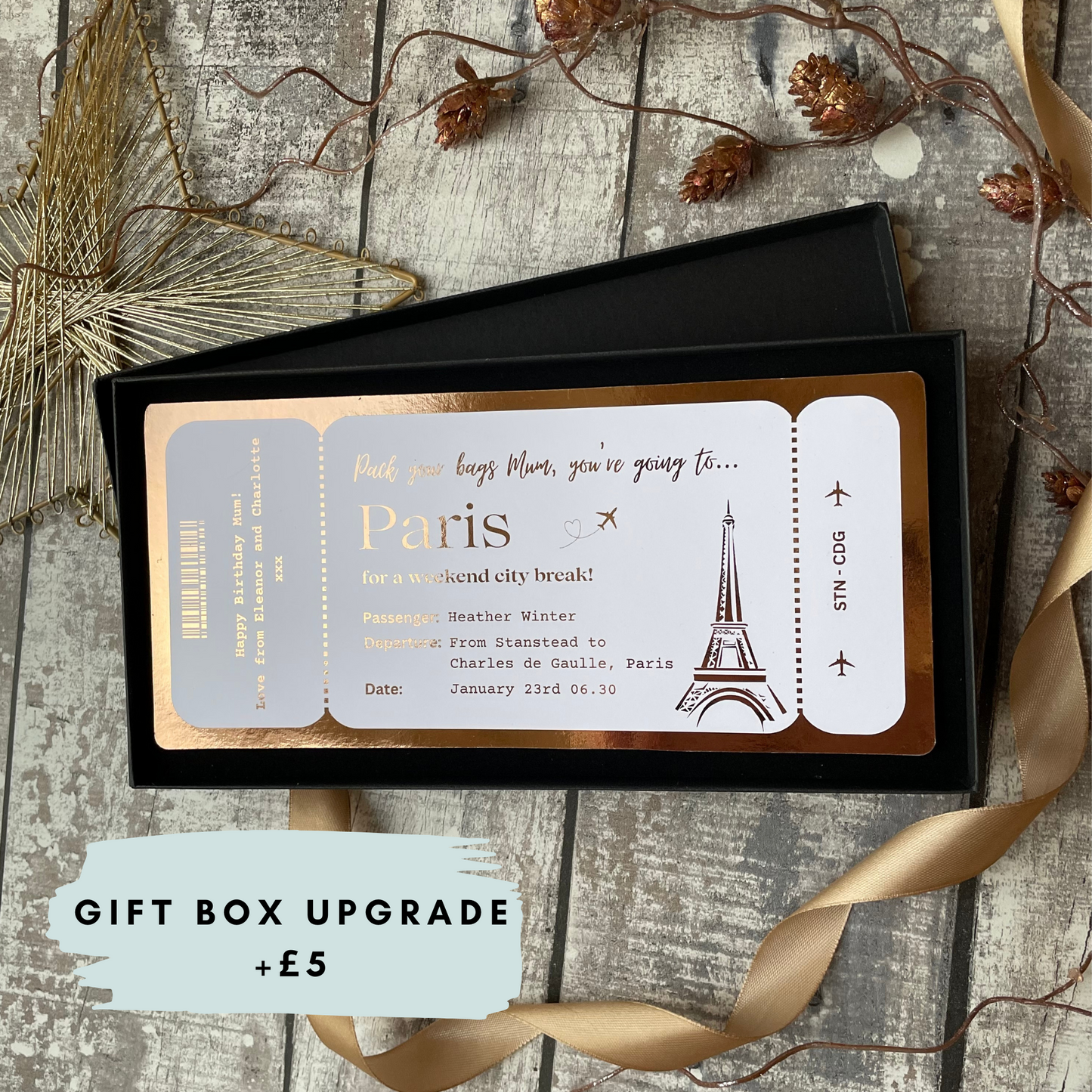 Paris Boarding Pass Gift