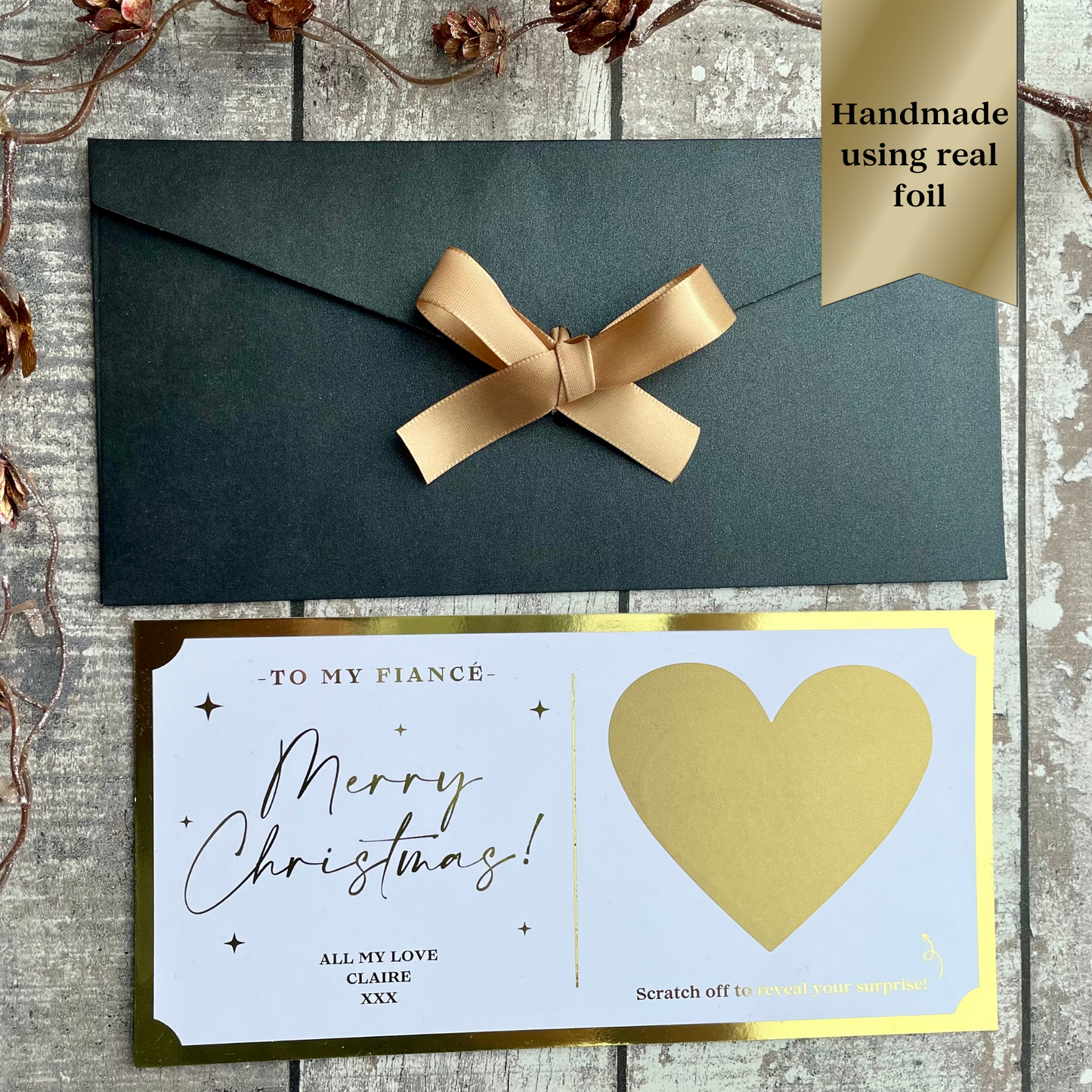 Christmas Heart | Personalised Scratch Cards