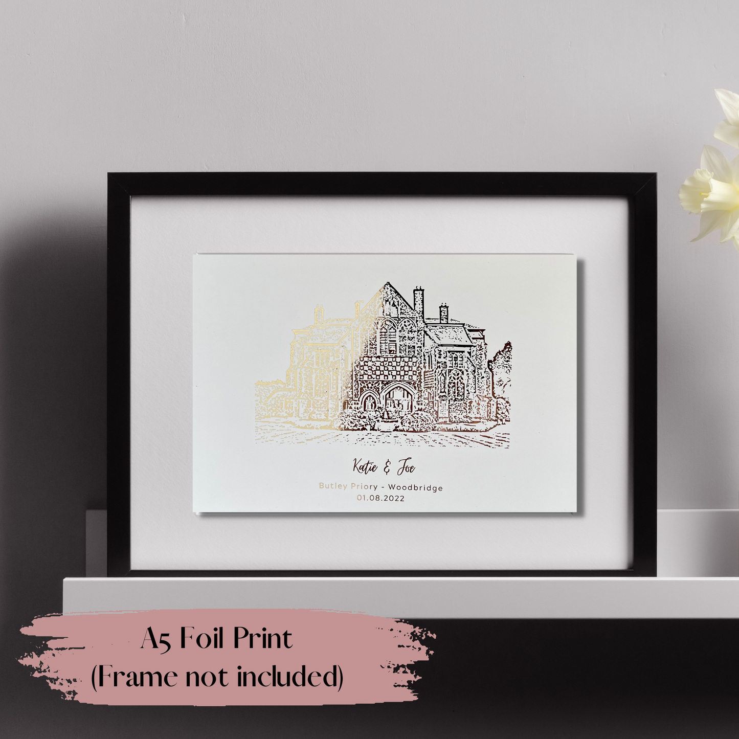wedding venue foil print