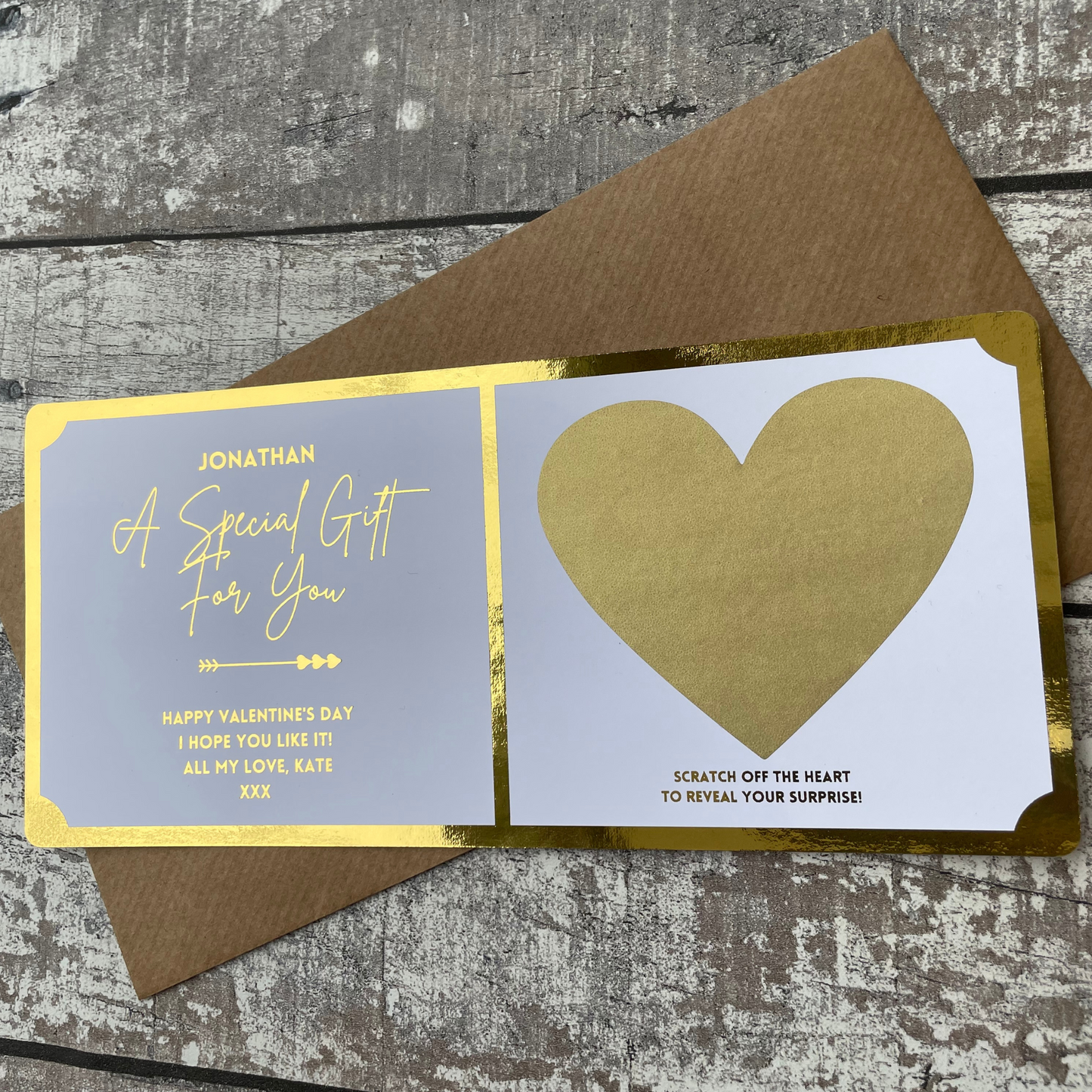 Valentine's Scratch-off Surprise Ticket - Heart