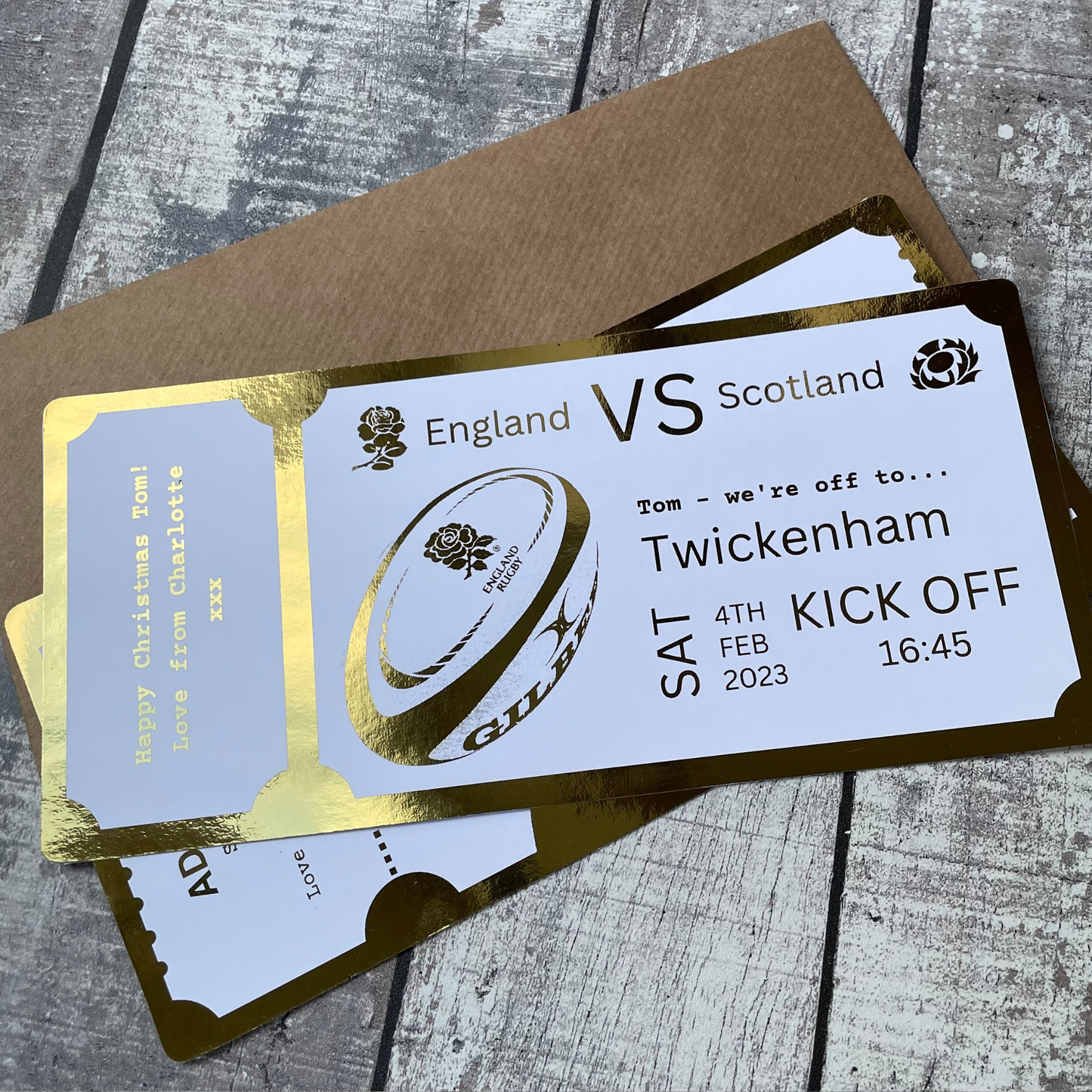 foil rugby ticket