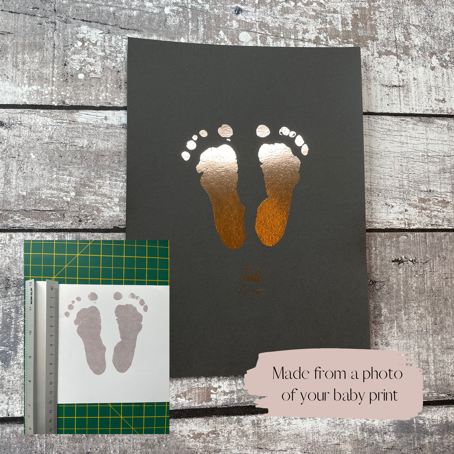 Foil Baby Handprint | Footprint